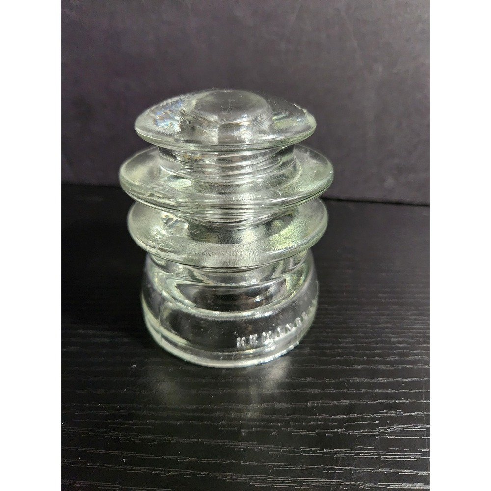 Hemingray 56 Clear Glass Electrical Insulator‎ Vintage Made in USA
